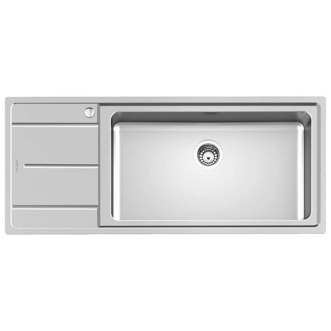 Foster 3216 051 Standard EVO Lavello Acciaio Inox Spazzolato da Incasso Gocciolatoio a Sinistra 1 Vasca 116x50cm