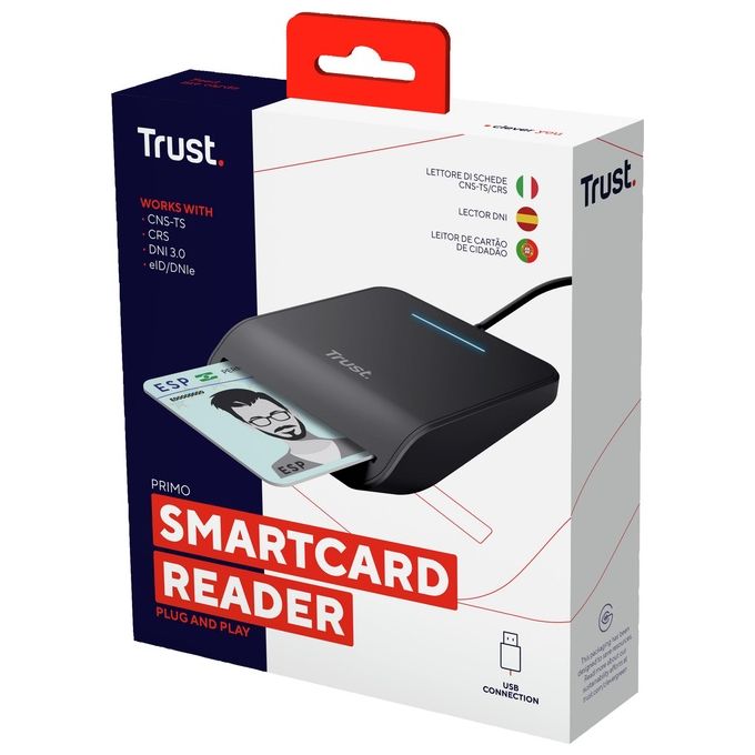 Trust Primo Lettore di DNI Interno Nero CardBus+Usb 2.0