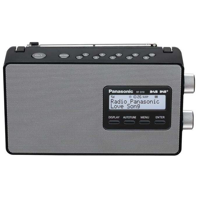 Panasonic RF-D10EG Radio dab 2w Fm-rds 87.5-108mhz dab+ lcd nera