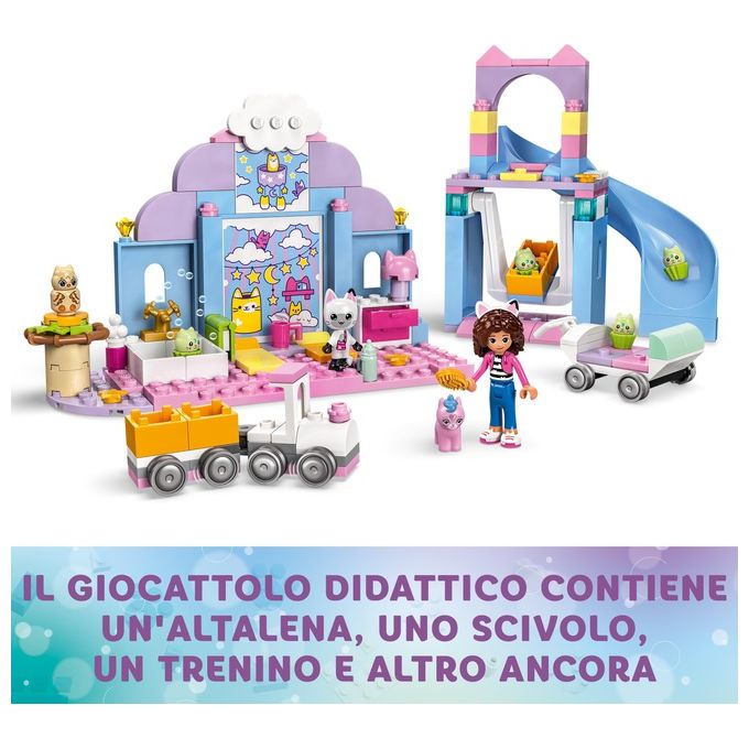 LEGO 10796 LEGO Gabby's Dollhouse Asilo Gatto-Orecchio di Gabby Set da Costruzione con Personaggi Animali e Accessori 165 Pezzi colore Multicolore
