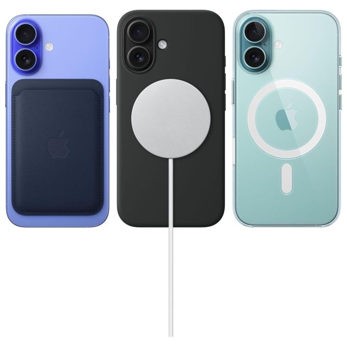 Apple MYEA3QL-A iPhone 16 Smartphone 5G 128GB Display 6.1'' OLED Chip A18 Doppia SIM IP68 colore Rosa