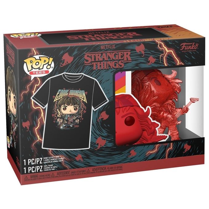 Funko Pop! Tee  Pop Stranger Things Hunter Eddie W guitar L