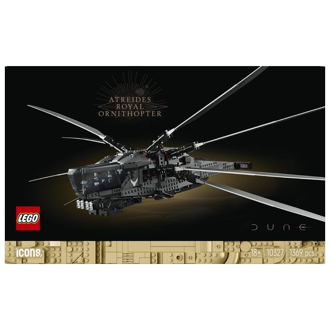 LEGO Icons 10327 Dune Atreides Ornitottero Reale, Set per Adulti da Collezione, Idea Regalo Donna, Uomo e Amanti del Cinema