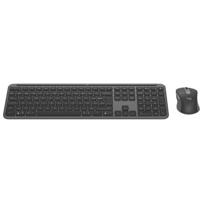 Logitech MK950 Signature For Business Tastiera Mouse Incluso Ufficio Rf Senza Fili  Bluetooth Qwerty Italiano Grafite