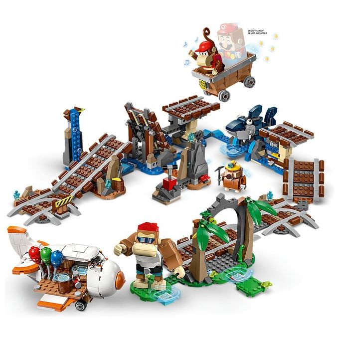 LEGO 71425 Super Mario Pack di Espansione Corsa nella Miniera di Diddy Kong Set da Costruzione con 1157 Pezzi Personaggi Inclusi Funky Kong Diddy Kong e Sfide Interattive colore Multicolore