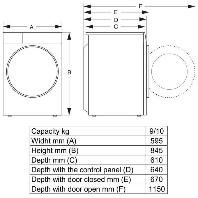 Hisense DH3S902BW3 Asciugabiancheria 9Kg Classe A Bianco