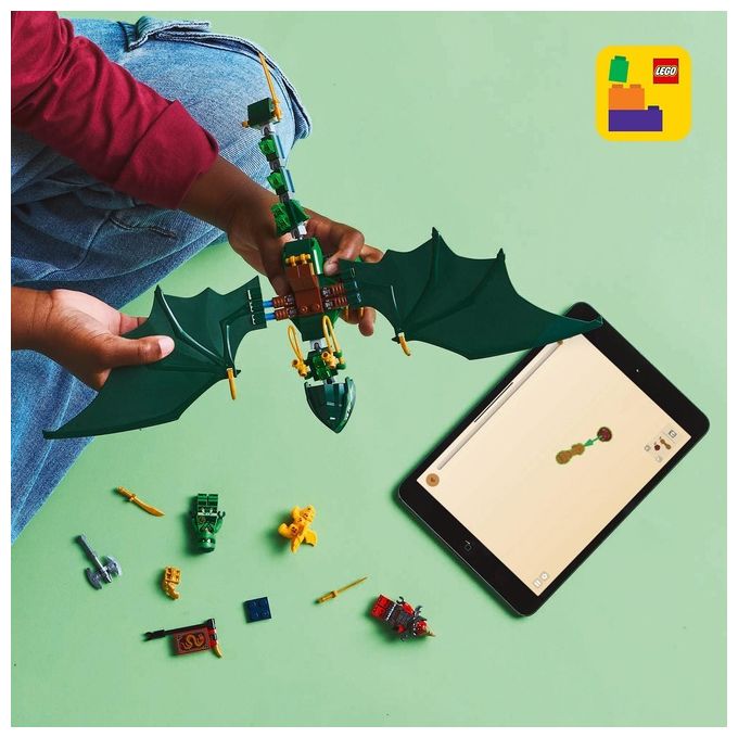LEGO NINJAGO Drago della Foresta Verde di Lloyd - Figura Giocattolo Snodabile da Costruire Set con 2 Minifigure Armi e Cucciolo Dorato Giochi per Bambini e Bambine da 6 Anni Idea Regalo 71829