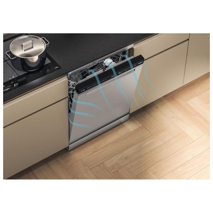 Whirlpool W7F HS51 X MaxiSpace Lavastoviglie Libera Installazione 15 coperti Classe B 41 dB Aquastop (85x60x59 cm) colore Inox