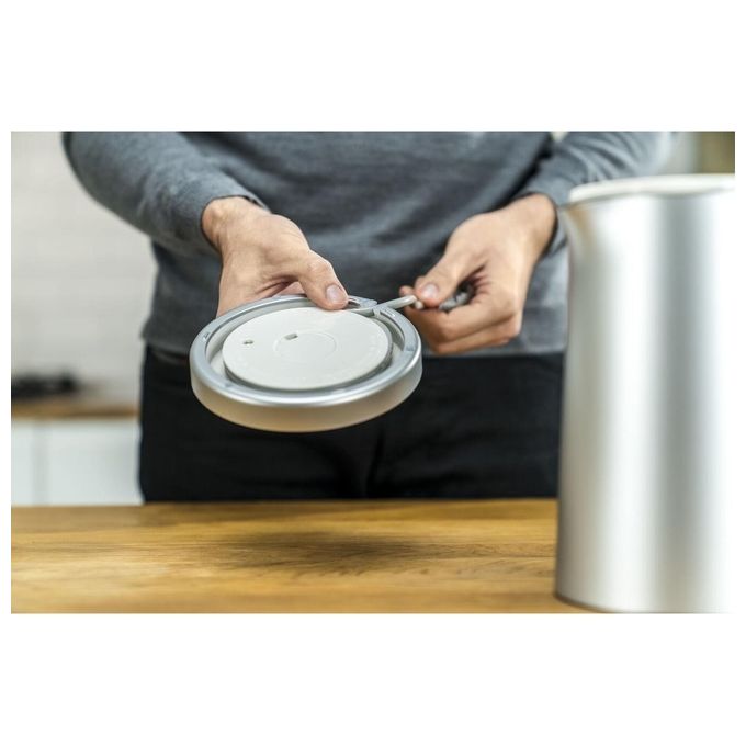 Zwilling Enfinigy Bollitore con Filtro Anticalcare in Acciaio Inossidabile e Protezione Contro il Surriscaldamento Wireless 1850 Watt 1 Litro Argento