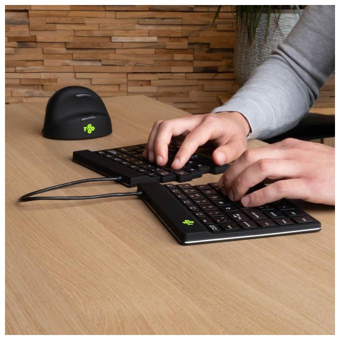 R-Go Tools Tastiera Ergonomica Split It Nero