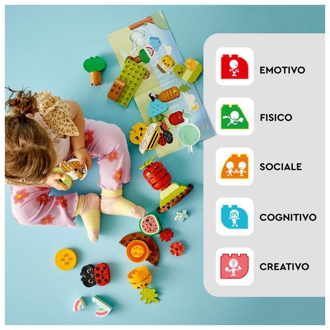 LEGO DUPLO 10984 My First Giardino Biologico, Giochi Educativi Impilabili per Neonati e Bambini da 1,5 anni in su