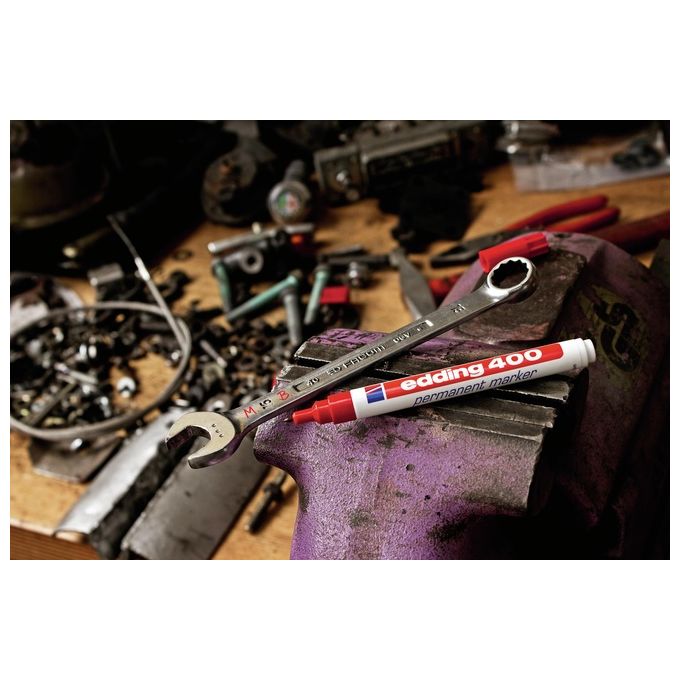 Edding 4-400001 Marcatore Permanente 400 Punta Conica 1mm Nero
