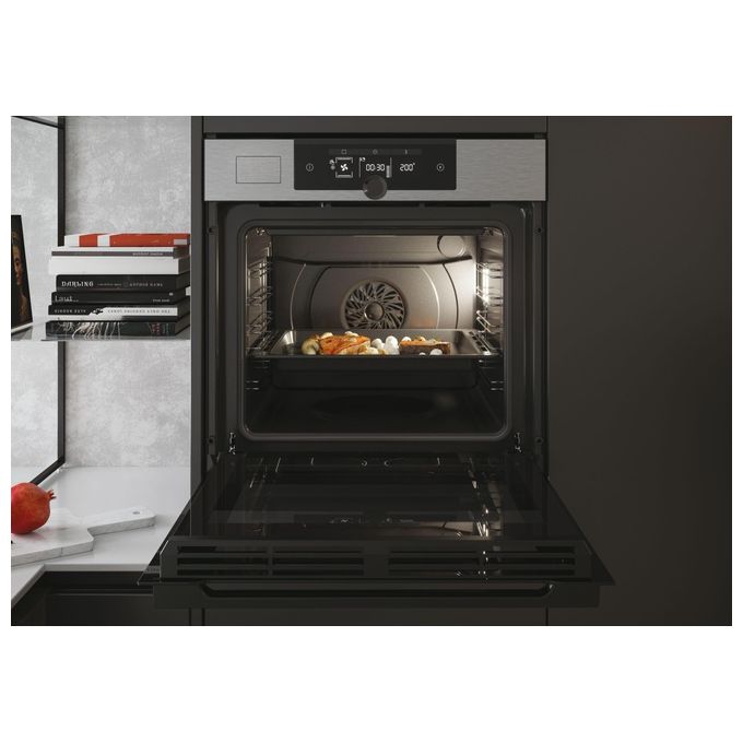 Haier HWO60SM2FS9XH Forno elettrico da incasso I-Turn Serie 2 Multi-level 70 Litri Pirolitico  Idrolitico 13 Funzioni Classe A Inox