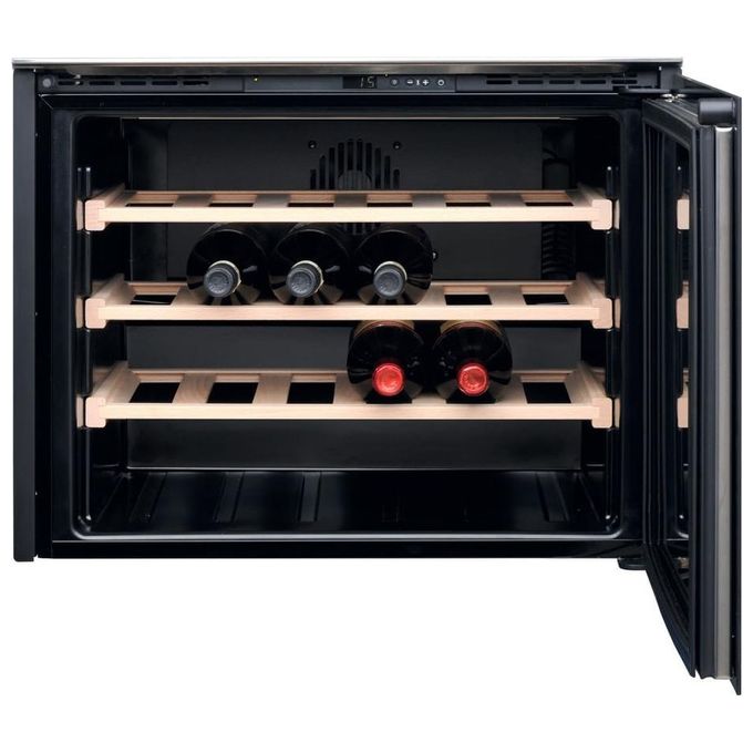 Hotpoint HA WC512 Cantinetta Vino 24 Bottiglie Nero Classe energetica G 3 Ripiani in rovere 45 cm Inox