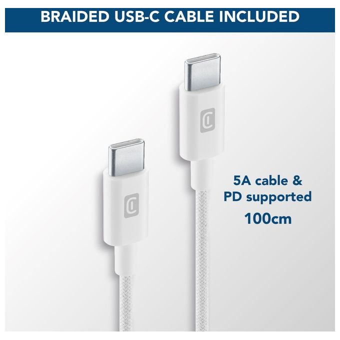 Cellular Line Caricabatterie Multipower 65W GaN Bianco