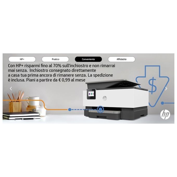 [ComeNuovo] HP Stampante Inkjet Multifunzione OfficeJet Pro 9012e Risoluzione 4800x1200 DPI A4 Wi-Fi