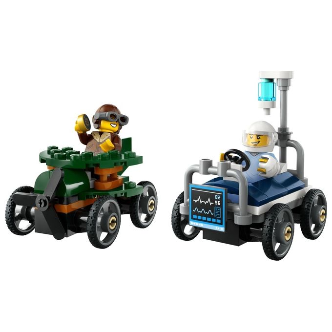 Lego Gioco Veicoli da Corsa Aereo Letto d'Ospedale Modello 60459 City