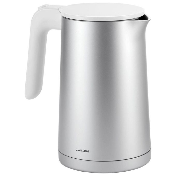 Zwilling Enfinigy Bollitore con Filtro Anticalcare in Acciaio Inossidabile e Protezione Contro il Surriscaldamento Wireless 1850 Watt 1 Litro Argento