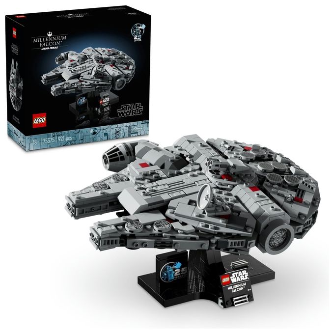 LEGO Star Wars 75375 Millennium Falcon, Modellino da Costruire di Astronave per Adulti, Idee Regalo Lui, Lei, Marito o Moglie