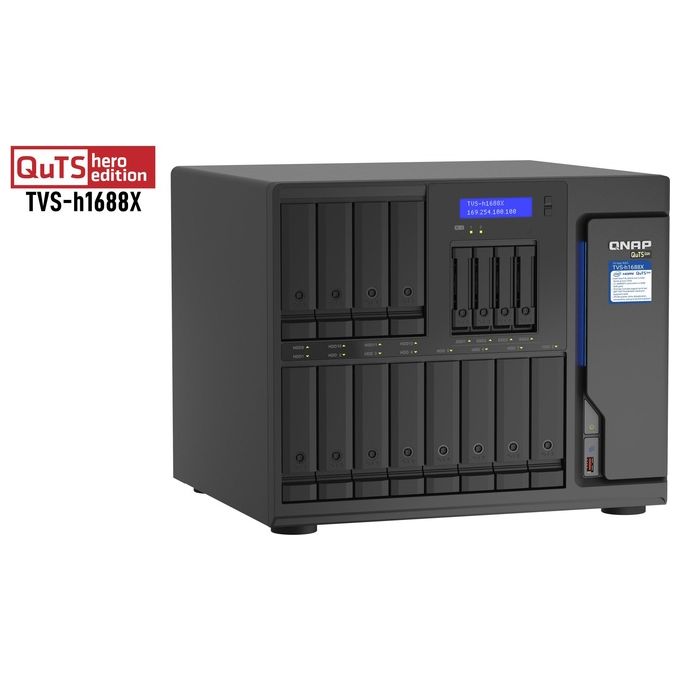 Qnap TVS-h1688X Nas Tower Collegamento Ethernet Lan Nero