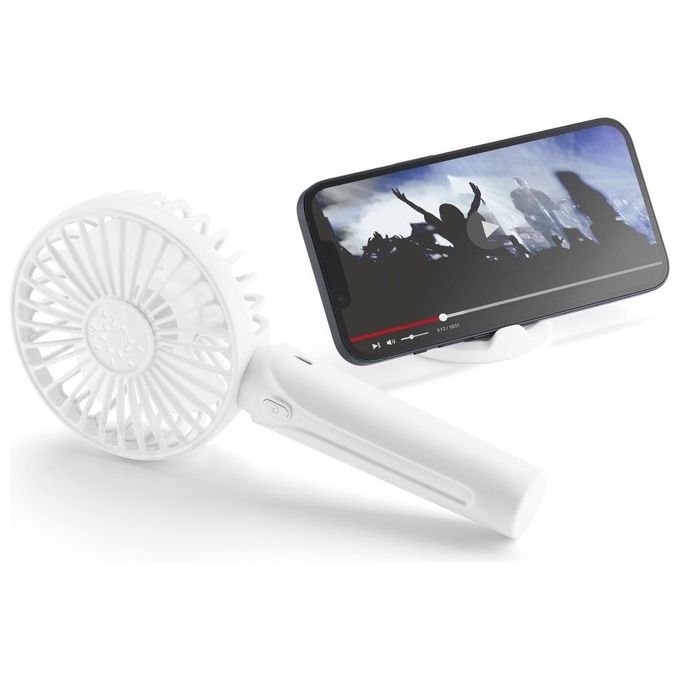 Cellularline ventilatore mini breezy bianco per climatizzazione portatile e uso domestico