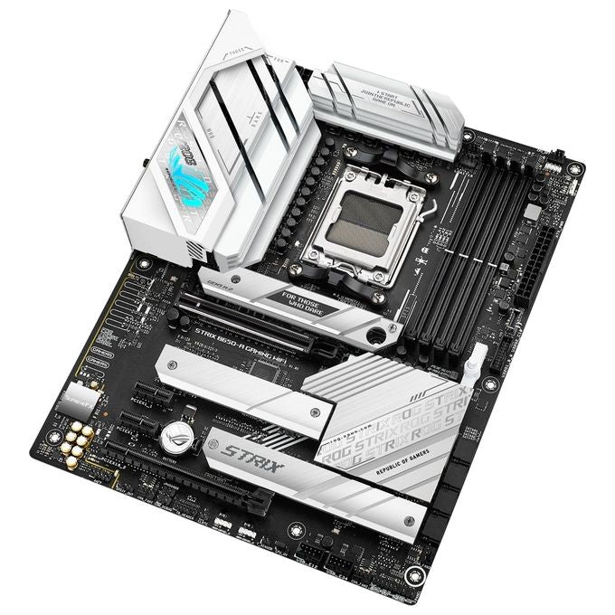 ASUS ROG STRIX B650-A GAMING WIFI Scheda Madre Gaming ATX, AMD B650, AM5, DDR5, 4xPCI 4.0, WiFi 6E (802.11ax), Intel 2.5Gb Ethernet, ROG SupremeFX 7.1, 3xM.2, 4xSATA 6GB-s, Aura Sync RGB, Nero