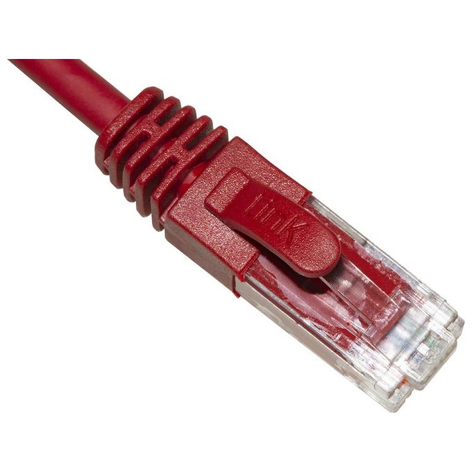 Link Cavo di Rete Categoria 6a Non Schermato Utp Awg24 Rosso Halogenfree 1mt