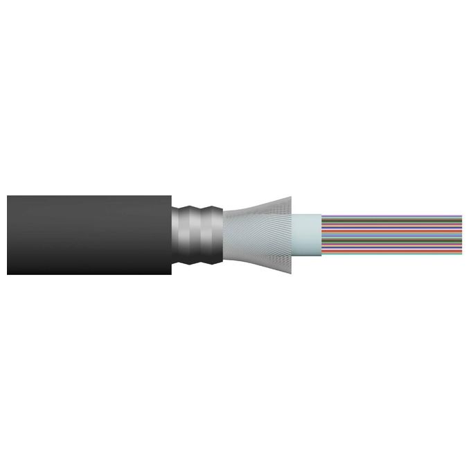 LINK cavo fibra ottica 24 fibre armato da esterno-interno antiroditore om4
