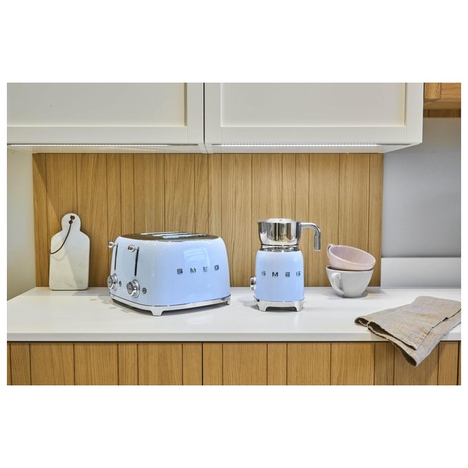 Smeg TSF03PBEU Estetica 50's Style Tostapane 4 Fette 6 Livelli di Doratura Azzurro