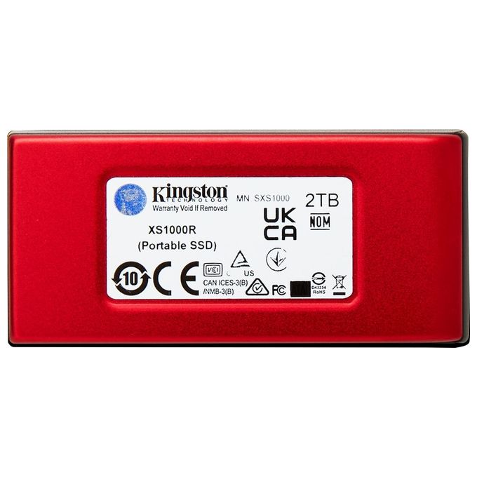Kingston Technology 2Tb Ssd Esterno XS1000 USB 3.2 Gen 2 Rosso