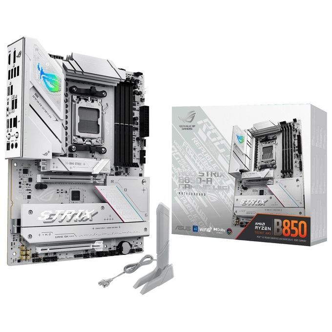 ASUS ROG Strix B850-A Gaming WiFi Scheda Madre AMD ATX 1422 Fasi di Alimentazione Slot DDR5 PCIe 5.0 con Slot Q-Release 4 slot M.2 WiFi 7 con WiFi Q-Antenna AI Advisor AI Networking II