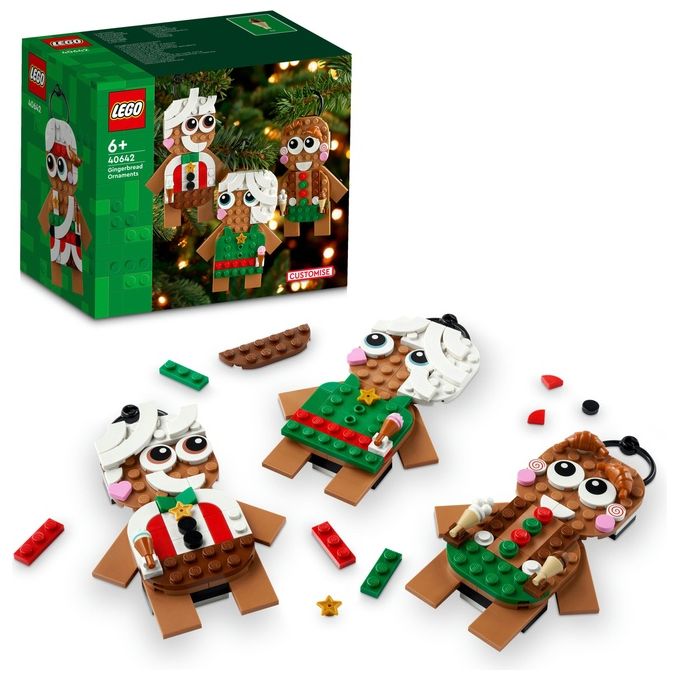 LEGO Creator 40642 Ornamenti di Pan di Zenzero, Giochi da Costruire per Bambini 6+, Regalo di Pasqua, Decorazione per Casa