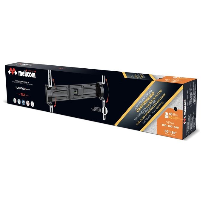Meliconi Slimstyle Plus 600ST Supporto TV Parete Staffa TV Peso max 45 Kg per Televisori fino a 80