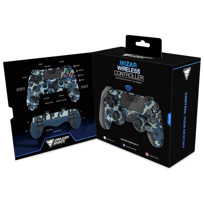 Dragon Mizar Wireless Blue Camo per PlayStation 4
