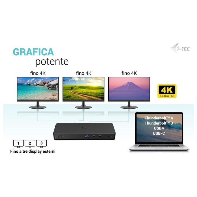 I-Tec Usb-c Triple Display Docking Station Gen 2 Pro  Power Delivery 100w