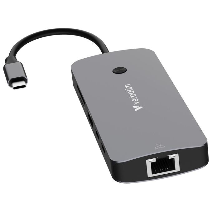 Verbatim CMH-09 Multiport Hub 9 Porte USB tipo-C 10000 Mbit-s Argento