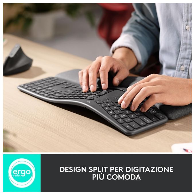 Logitech Ergo K860 For Business Tastiera Italiano Grafite