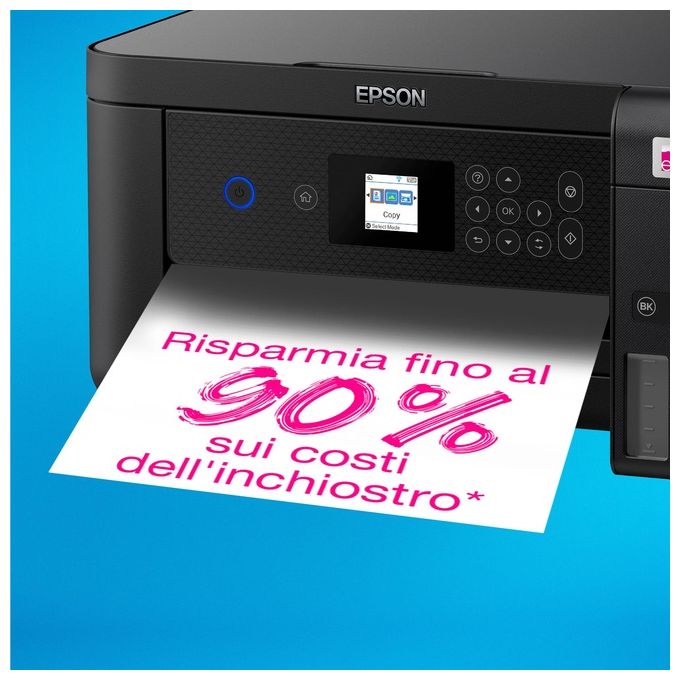 Epson EcoTank ET-2850, Stampante Multifunzione Inkjet A4, Serbatoi Ricaricabili, Wi-Fi