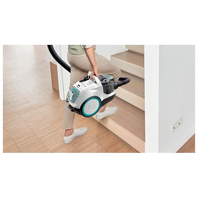 Bosch BGC21HYG1 Aspirapolvere a Traino 2 Litri a Cilindro Secco 550W Senza Sacchetto Bianco