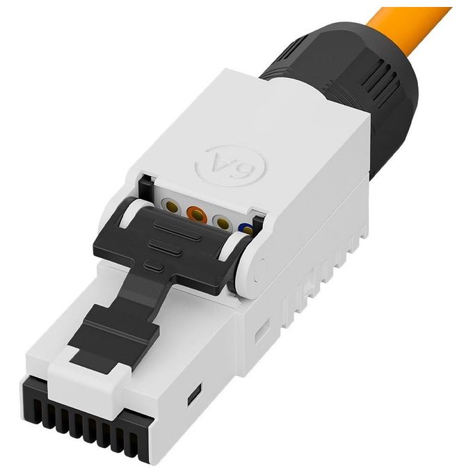 Digitus Connettore Tooless Rj45 Cat 6a Utp per Cavo Rigido e Flessibile