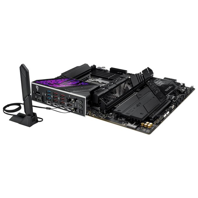 ASUS ROG Strix Z890-E Gaming WiFi Scheda Madre Intel ATX 18122 Fasi di Alimenrtazione Slot DDR5 PCIe 5.0 GPU di Nuova Generazione 7 slot M.2 WiFi 7 AI Overclocking AI Networking II