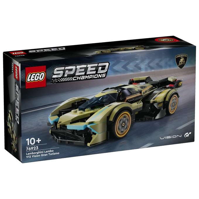 LEGO Speed Champions Super Car Lamborghini Lambo V12 Vision GT Macchina Giocattolo per Bambini da 10 Anni Modellino di Auto da Costruire con Minifigure del Pilota Idea Regalo da Collezione 76923