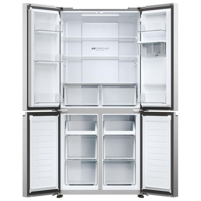 Haier Cube 83 HCR3818EWMM Frigorifero Side by Side 463L 4 Porte No Frost Platino