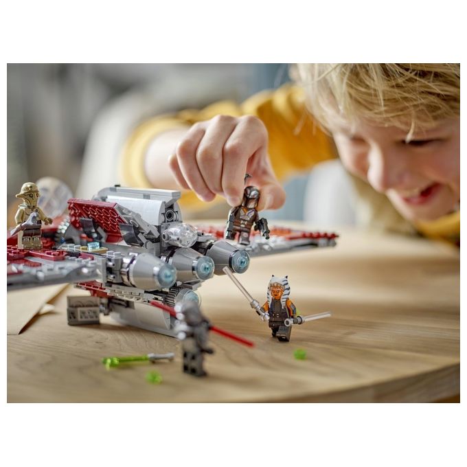 LEGO Star Wars 75362 Shuttle Jedi T-6 di Ahsoka Tano, Astronave Giocattolo con 4 Minifigure, Regalo della Serie Ahsoka