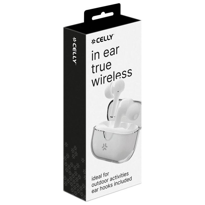 Celly Auricolari True Wireless In-Ear Trasparente-Bianco