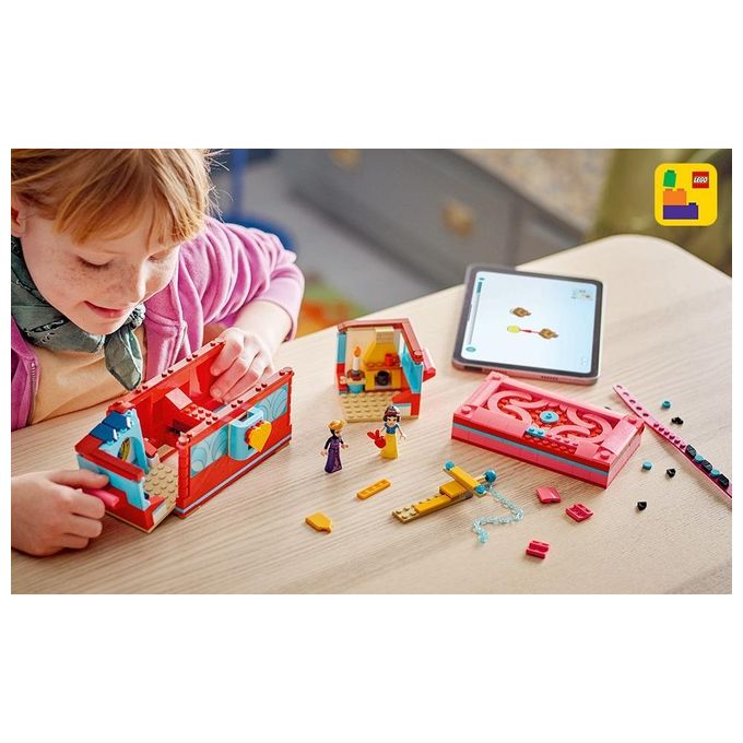 LEGO Disney Portagioie di Biancaneve Giocattolo Principesse da Costruire Giochi per Bambine e Bambini da 6 Anni con Mini Bamboline Accessori e un Braccialetto Personalizzabile Idea Regalo 43276