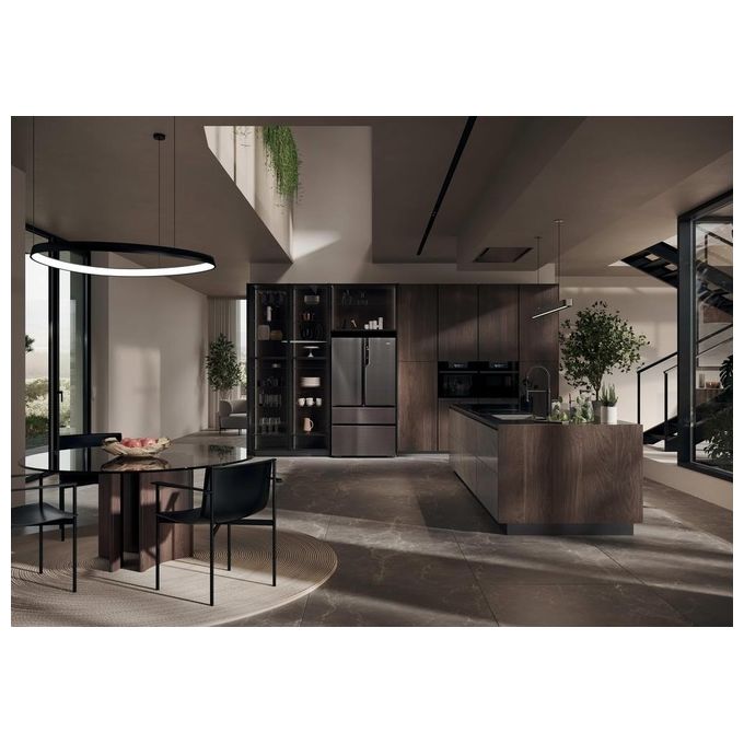 Haier FD 100 Serie 7 HB26FSNAAA Frigorifero Side-by-Side Libera Installazione 750 Litri Classe Energetica E Argento-Titanio