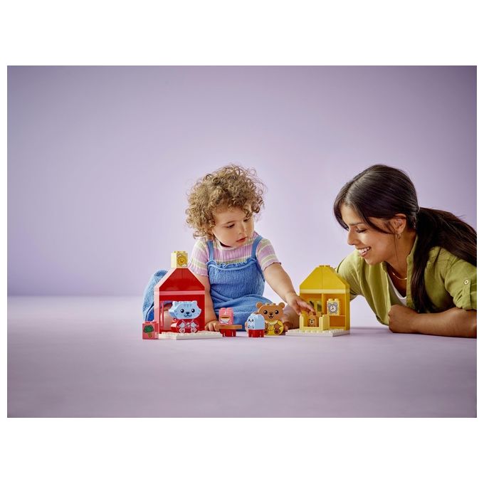 LEGO DUPLO 10414 Attivita' Quotidiane: Mangiare e Andare a Letto, Giochi per Bambini da 1.5 Anni in su con 4 Animali Giocattolo