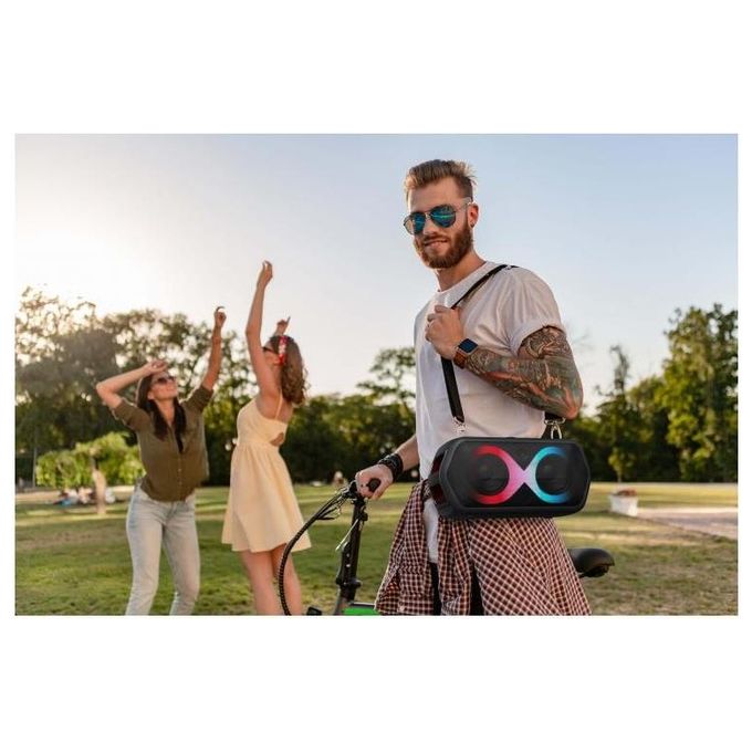 Majestic FIRE 39 Speaker Wireless audio 5.3 con Luci LED multicolor e Batteria Ricaricabile