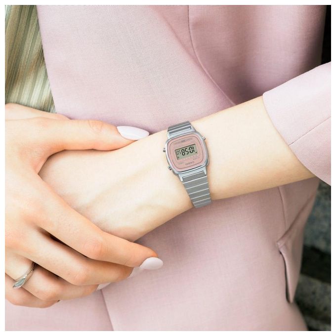 Casio Orologio da Fitness Vintage Mini Silver e Rose